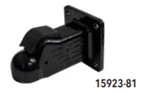 Demco 15923-81 2 5/16" EZ Latch Composite Handle, Flat Mount 5/8” Holes, Black