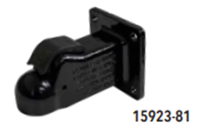 Demco 15923-81 2 5/16" EZ Latch Composite Handle, Flat Mount 5/8” Holes, Black