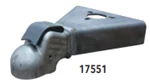 Demco 17551-97 2 5/16", 50°, EZ Latch Composite Handle, A-frame Weld On with Jack Hole, Full Body, Primed