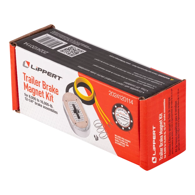 2024120114 Lippert Electric Brake Magnet Kit for 8,000-16,000-lb. Axles, 12-1/4" Brakes, Yellow Lead Wire