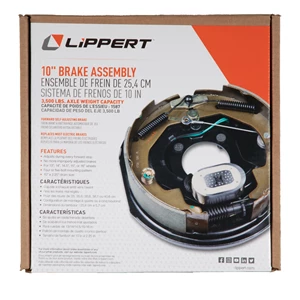 10" x 2.25" LH FWSA Elect Brake, 3.5k (Retail Box)