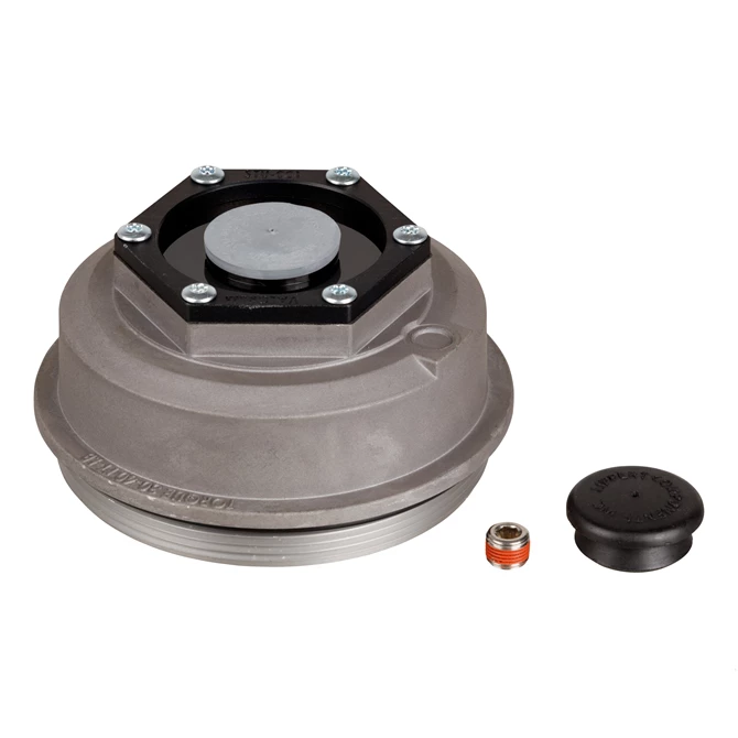 Lippert 85373829 Aluminum grease cap with rubber plug and O-ring, 10-16k