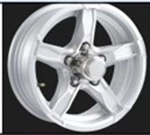 NTI Limited K-JFLG-140-500-5SMF 14X5 5-4.5 SILVER MACHINED FINISH LIGER ALUM RIM W/CAP, PLUG