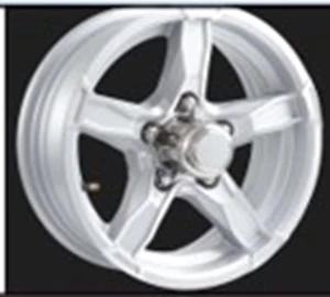 14X5 5-4.5 SILVER MACHINED FINISH LIGER ALUM RIM W/CAP, PLUG