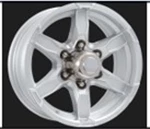 NTI Limited K-JFLG-150-600-6SMF 15X6 6-5.5 SILVER MACHINED FINISH LIGER ALUM RIM W/CAP, PLUG