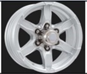 15X6 6-5.5 SILVER MACHINED FINISH LIGER ALUM RIM W/CAP, PLUG