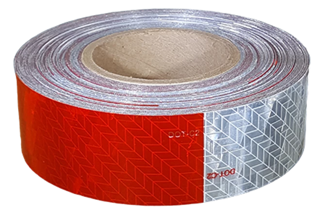 Vision LED AT2-0711-K Conspicuity Tape 2" Wide Red/White Kiss Cut (7 x 11)