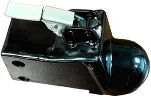 RAM - Adjustable Coupler, Heavy Duty Cast Construction, 2-5/16" Ball Size, 21000# Capacity, Black Powder Coat Finish, w/ Bolts and Nuts