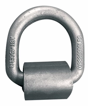 RAM - 3/4" Diameter D-Ring, w/ Weld on Mounting Bracket, Forged from C1045 Steel, I.D. 3"x3", U.B.S. 26500 lbs, S.W.L. 9120 lbs