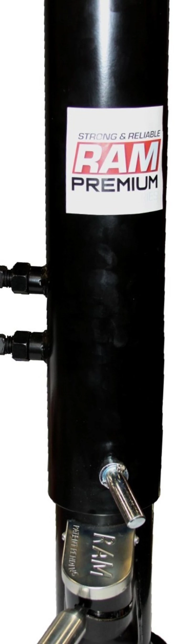 GCPN-25009 RAM - Round Gooseneck Coupler, 25000# Capacity, ¾” Load Bearing Pin, 8” Adjustment, Machine Cast Head, Self Latching Mechanism