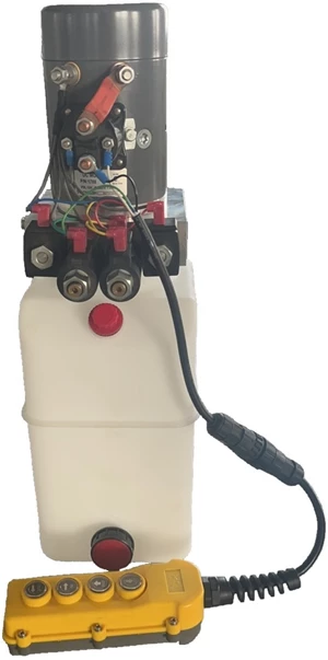 Hydraulic Power Unit, Dual Acting, Power Up, Power Down,  4-Button Switch, 2 to 4 selector, 6 Quart Usable Volume