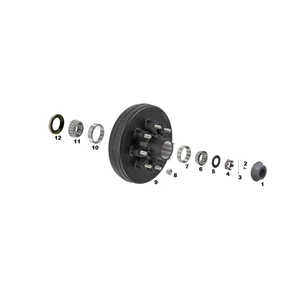Brake H&D 865 9/16" Stud Complete Pre Greased Kit, 7k