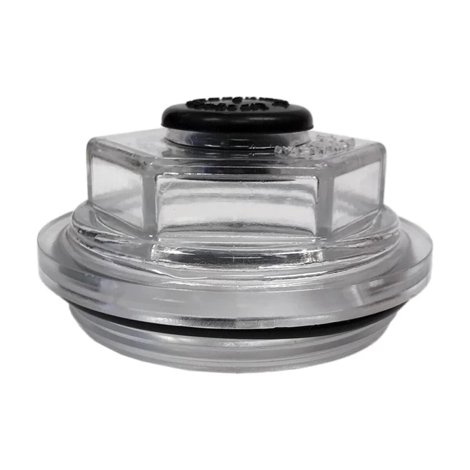 Lippert K-277223 Clear plastic oil cap (includes rubber plug and O-ring), 8k