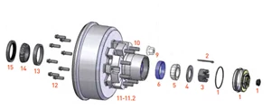 Brake drum hub - 865-5/8", 4.75" pilot "old style"