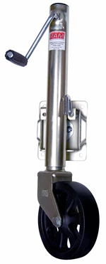 MJ-1500B RAM - Bolt-on Marine Swivel Jack, 1500# Capacity, 8" Caster Wheel, Zinc