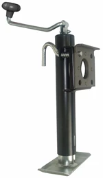TJB-2001-B RAM - Weld-on Bracket Mount Swivel Jack, 2000# Capacity, 10" Lift, Top Wind, Black