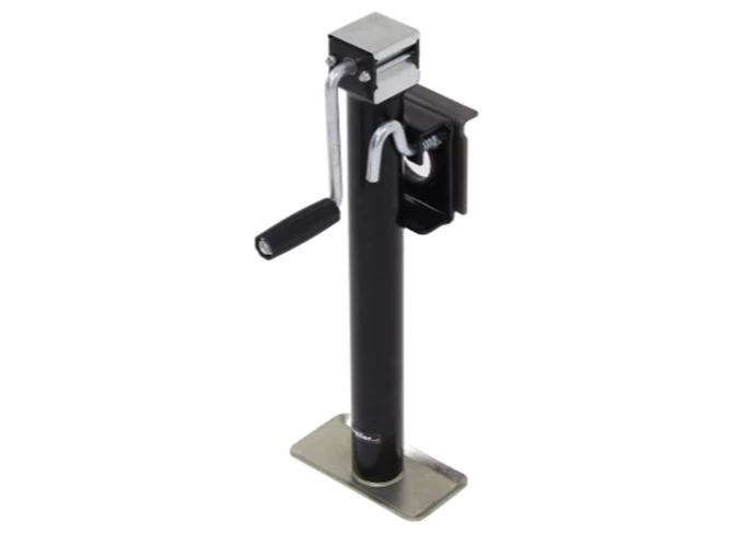 RAM TJB-2002S-B Weld-on Bracket Mount Swivel Jack, 2000# Capacity, 15" Lift, Side Wind, Black