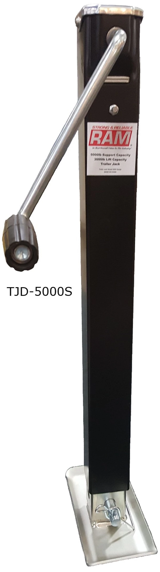 TJD-5000S RAM - Square Drop Leg Jack, 5000# Capacity, Side Wind
