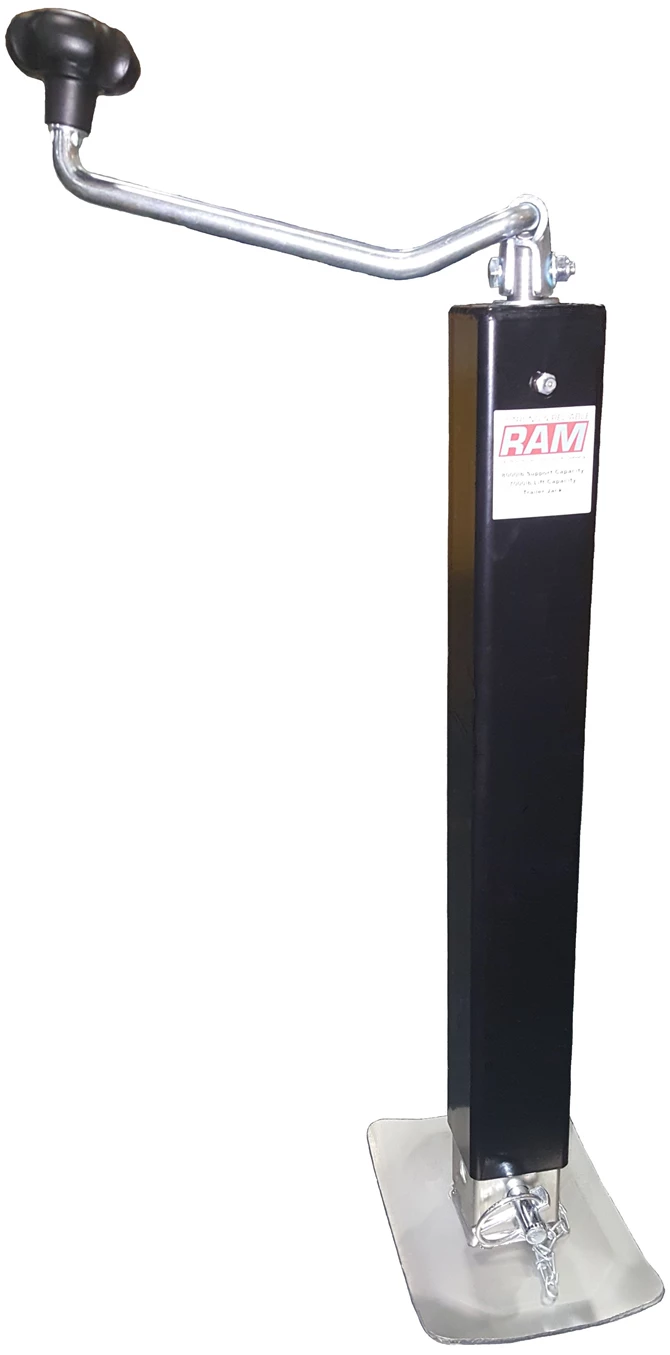 TJD-7000 RAM - Heavy Duty Drop Leg Jack, Top Wind, 8000# Support Capacity, 7000# Lift Capacity