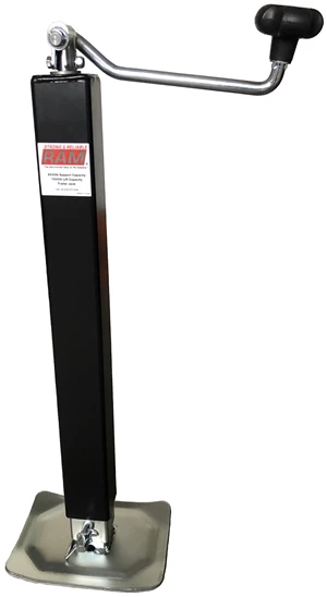 Heavy Duty Drop Leg Jack, Top Wind, 8000# Support Capacity, 7000# Lift Capacity, 2-1/4" Tube