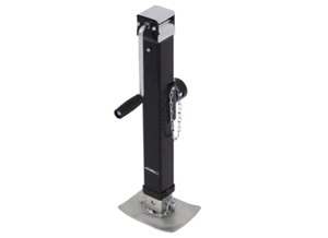 RAM - Weld-on Pipe Mount Square Jack, 8000# Support Capacity, 7000# Lift Capacity, 15" Lift, Side Wind, w/ Drop Leg