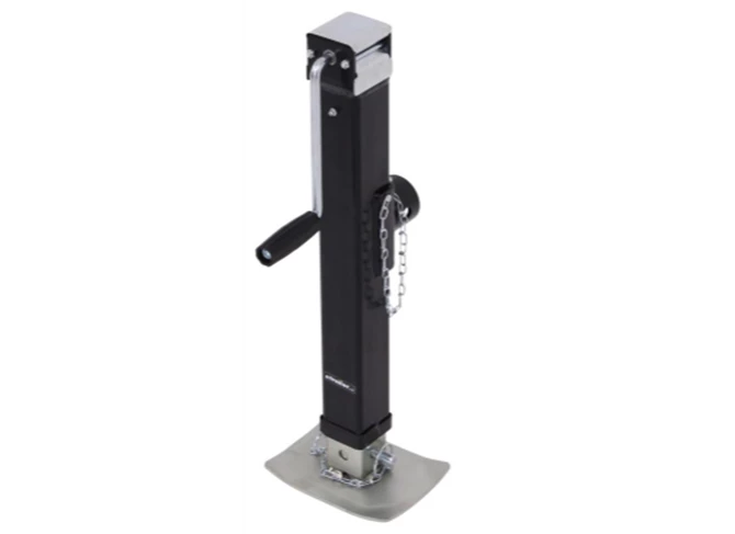 TJDP-7000S-B RAM - Weld-on Pipe Mount Square Jack, 8000# Support Capacity, 7000# Lift Capacity, 15" Lift, Side Wind, w/ Drop Leg