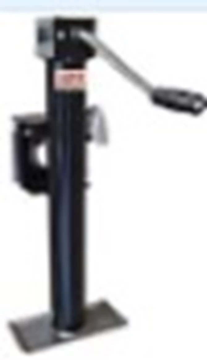 TJP-2001S-B RAM - Weld-on Pipe Mount Swivel Jack, 2000# Capacity, 10" lift, Side Wind, Black