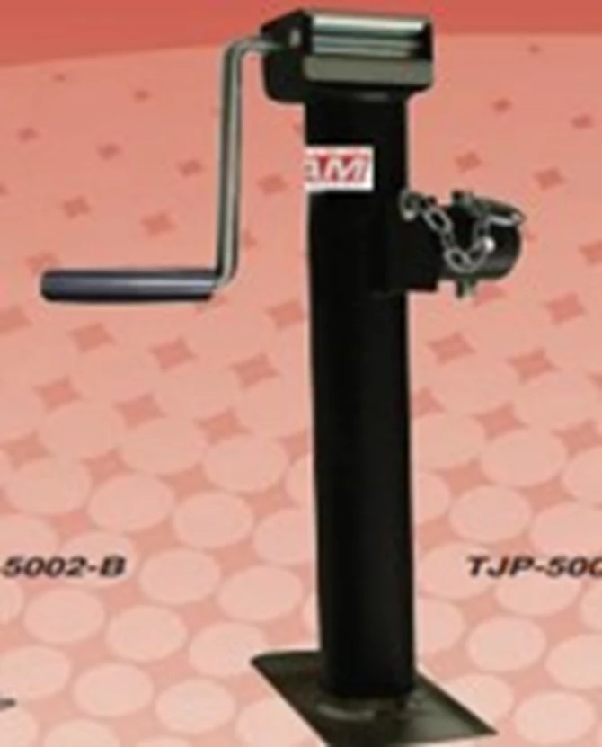 TJP-2002S-B RAM - Weld-On Pipe Mount Swivel Jack, 2000# Cap. 15" Lift, Side Wind, Black