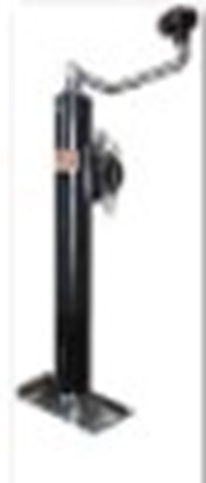 TJP-5001-B RAM - Weld-on Pipe Mount Swivel Jack, 5000# Capacity, 10" Lift, Top Wind, Black