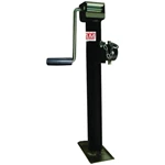 TJP-5001S-B RAM - Weld-on Pipe Mount Swivel Jack, 5000# Capacity, 10" lift, Side Wind, Black