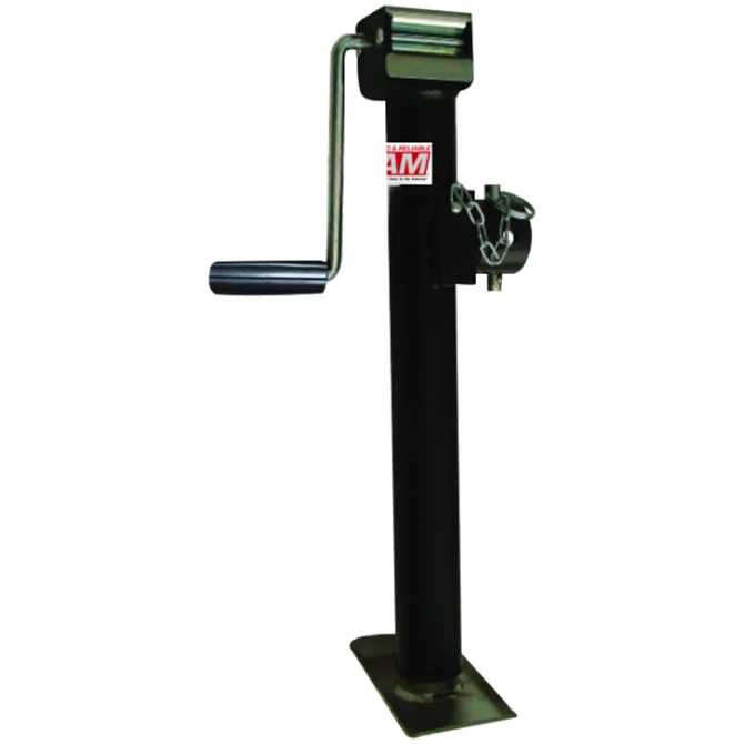 TJP-5001S-B RAM - Weld-on Pipe Mount Swivel Jack, 5000# Capacity, 10" lift, Side Wind, Black