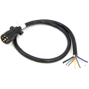 7 Way Molded 10ft Cord, 7 Wire, (1) 10ga, (2) 12ga, (4) 14ga, RV Color Code